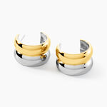 Cr&eacute;oles Perfect Match Acier Bicolore - Boucles d'oreilles cr&eacute;oles Femme | Histoire d&rsquo;Or