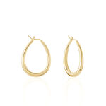 Cr&eacute;oles Olivia Ovale Plaqu&eacute; Or Jaune - Boucles d'oreilles cr&eacute;oles Femme | Histoire d&rsquo;Or