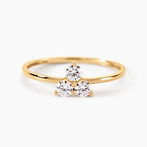 Bague Uland Or Jaune Oxyde De Zirconium - Bagues avec pierre Femme | Histoire d&rsquo;Or