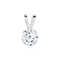 Pendentif Mabila Or Blanc Oxyde De Zirconium