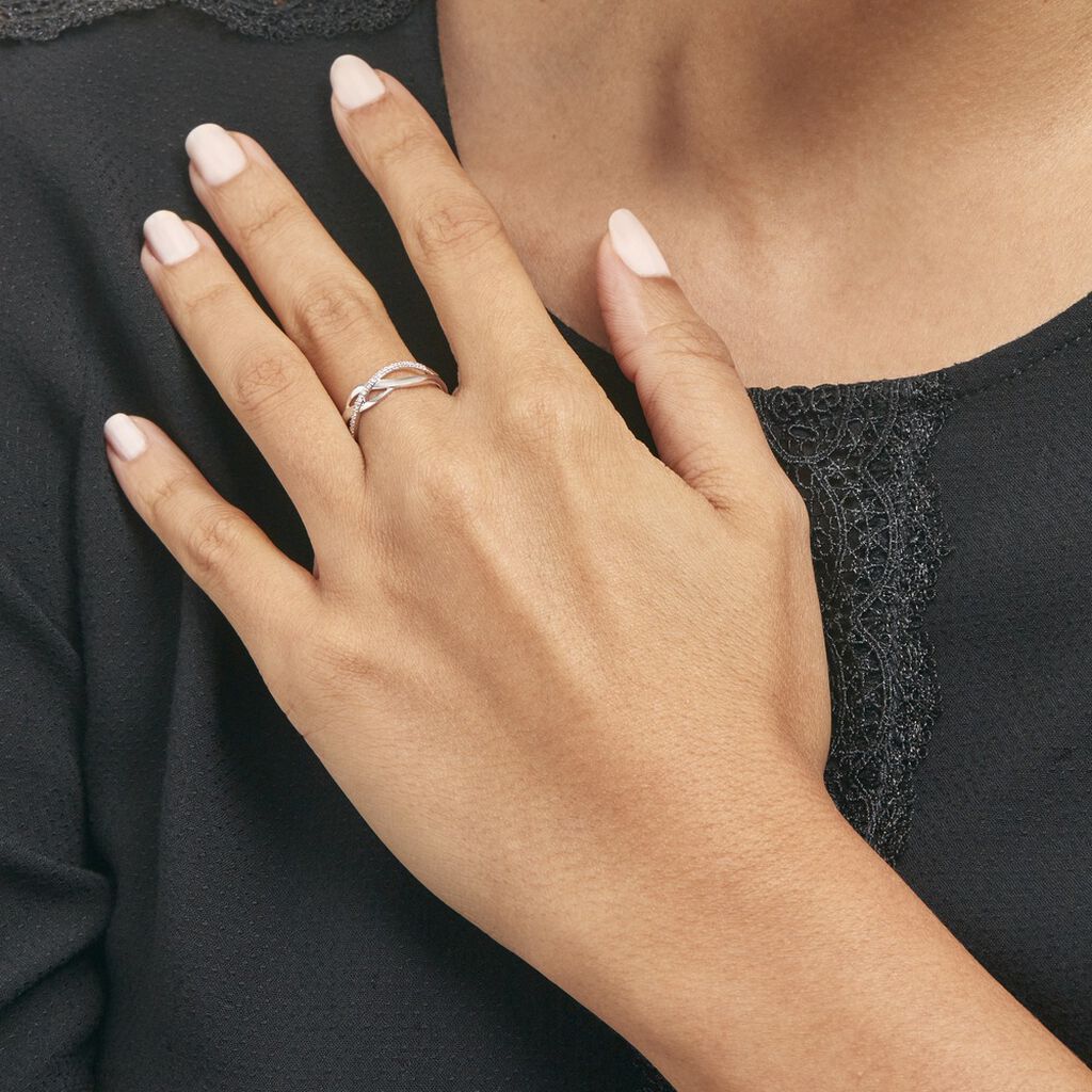 Bague Omnia Or Blanc Diamant - Bagues avec pierre Femme | Histoire d’Or