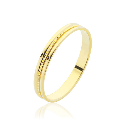 Alliance Perlee Ruban Plat Or Jaune - Alliances Unisex | Histoire d&rsquo;Or