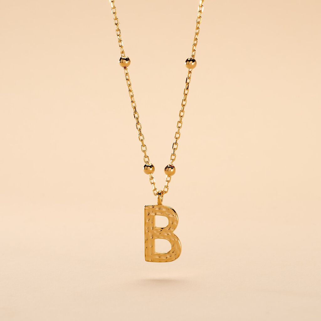 Collier Plaqué Or Jaune Lettra - Colliers fantaisie Femme | Histoire d’Or