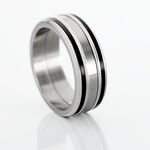 Bague Margalith Acier Blanc - Bagues fantaisie Homme | Histoire d&rsquo;Or