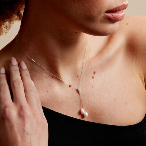Collier Giacomo Or Blanc Perle De Culture - Colliers Femme | Histoire d’Or