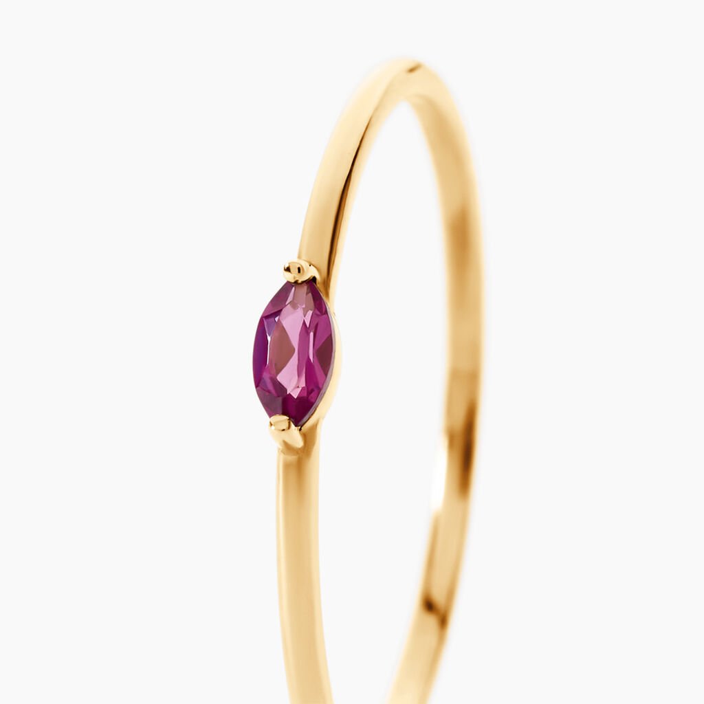 Bague Margault Or Jaune Rhodolite - Bagues solitaires Femme | Histoire d&rsquo;Or