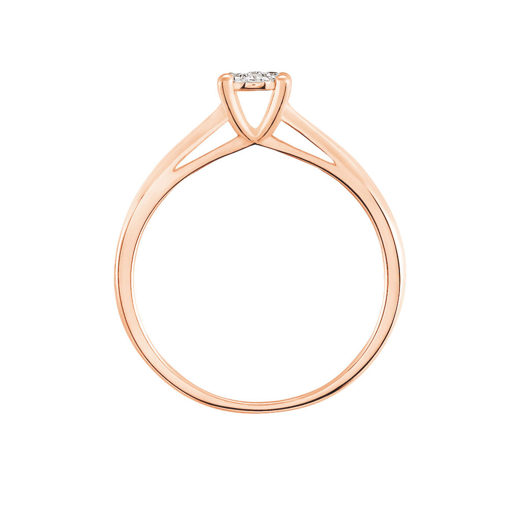 Bague Solitaire Collection Grace Or Rose Diamant - Bagues solitaires Femme | Histoire d&rsquo;Or