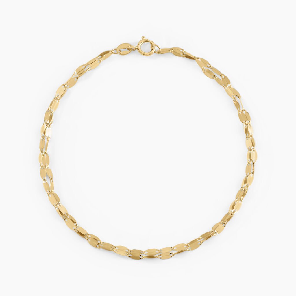 Bracelet Or Jaune Camelie - Bracelets cha&icirc;ne Femme | Histoire d&rsquo;Or