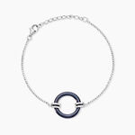 Bracelet Bertillianne Argent Blanc C&eacute;ramique Et Oxyde De Zirconium - Bracelets Femme | Histoire d&rsquo;Or