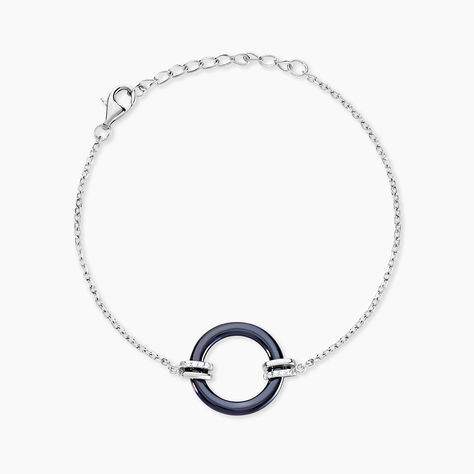 Bracelet Bertillianne Argent Blanc C&eacute;ramique Et Oxyde De Zirconium - Bracelets Femme | Histoire d&rsquo;Or