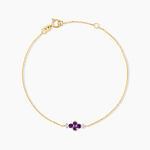 Bracelet Everett Or Jaune Am&eacute;thyste Oxyde De Zirconium - Bracelets Femme | Histoire d&rsquo;Or