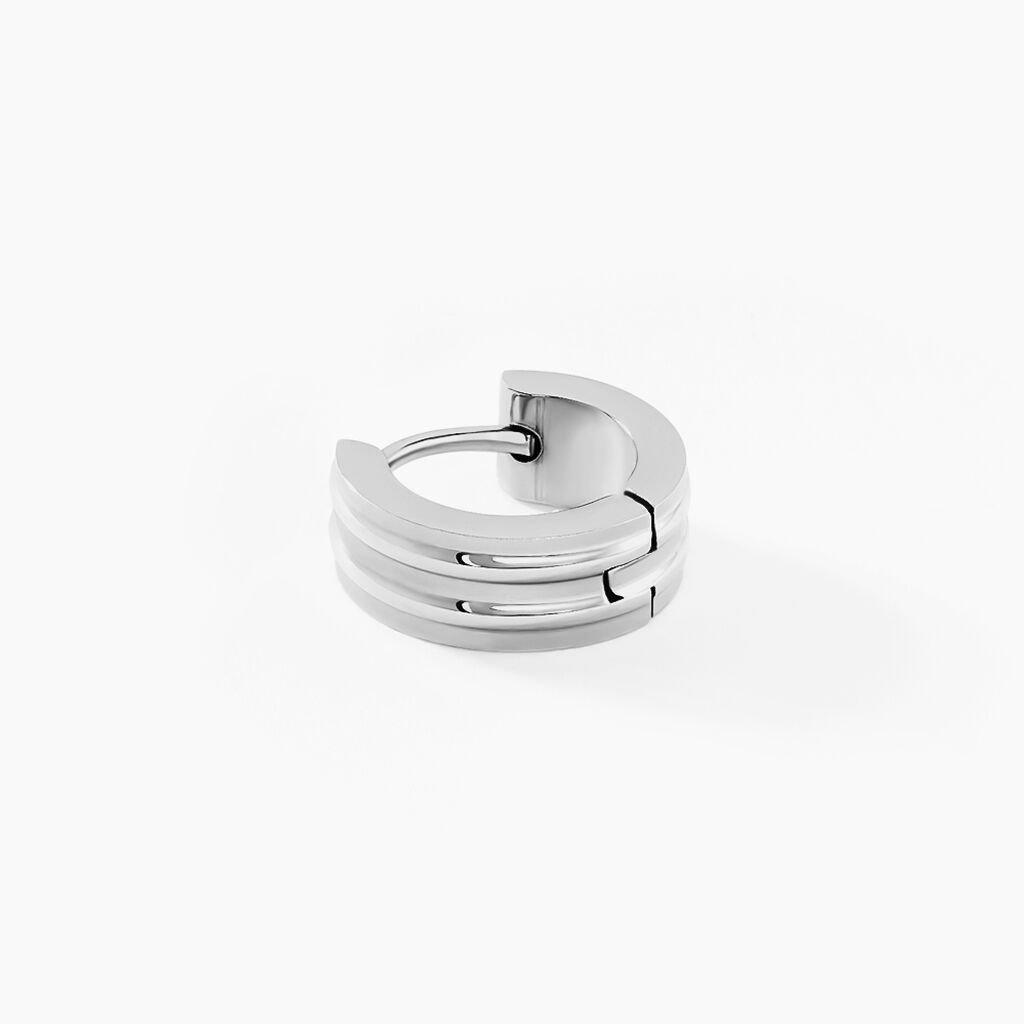 Cr&eacute;ole Unitaire Elgin Acier Blanc - Piercings d'oreilles Homme | Histoire d&rsquo;Or