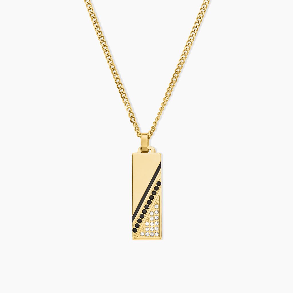 Collier Bartev Acier Jaune Cristal - Nouveautés Homme | Histoire d’Or