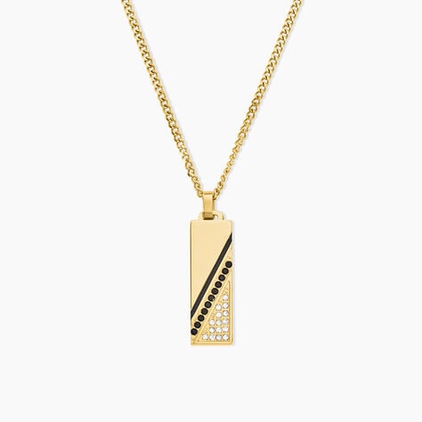 Collier Bartev Acier Jaune Cristal - Nouveautés Homme | Histoire d’Or