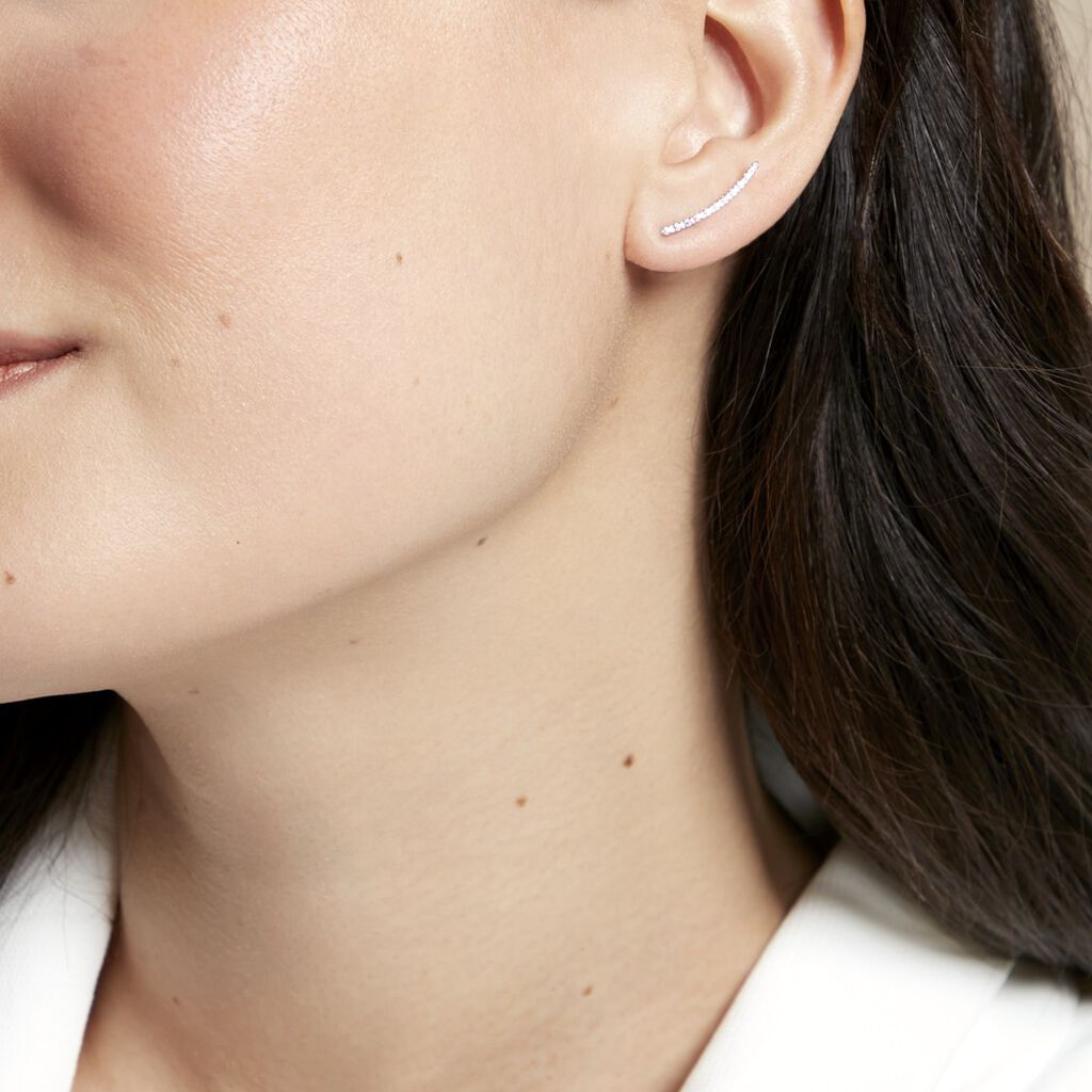 Bijoux d'oreille en or blanc