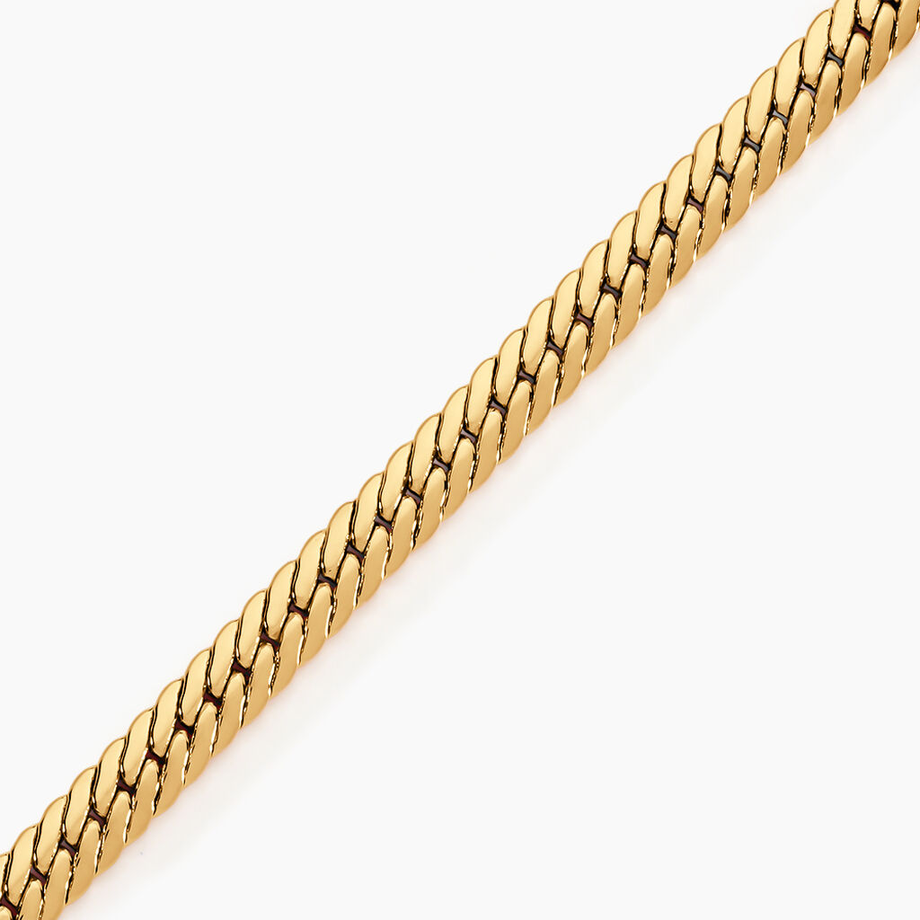 Bracelet Messaline Plaqu&eacute; Or Jaune - Bracelets cha&icirc;ne Femme | Histoire d&rsquo;Or