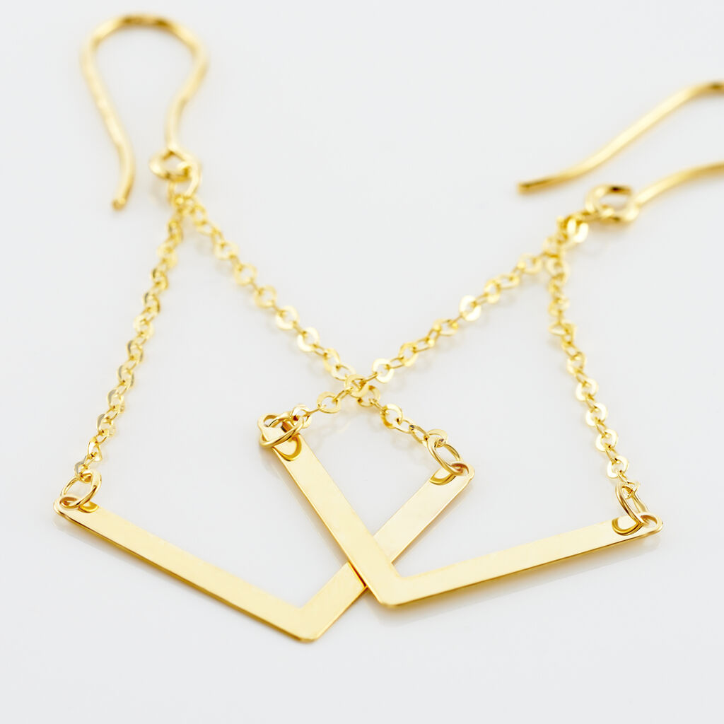 Boucles D'oreilles Pendantes Ella Or Jaune - Boucles d'oreilles pendantes Femme | Histoire d&rsquo;Or