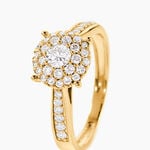 Bague Shirlene Ld Or Jaune Diamant Synth&eacute;tique - Bagues solitaires Femme | Histoire d&rsquo;Or