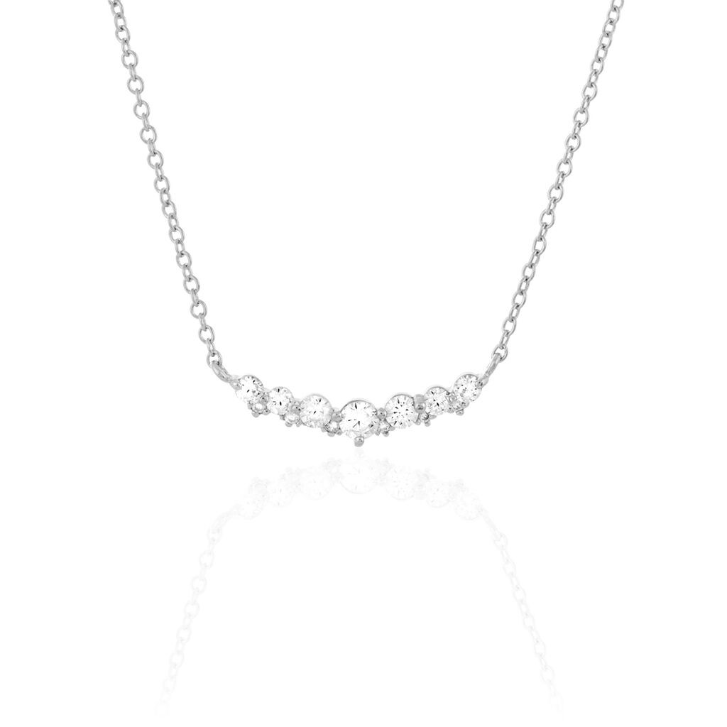 Collier Aliah Argent Blanc Oxyde De Zirconium - Colliers fantaisie Femme | Histoire d’Or