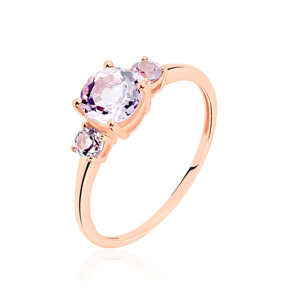 Bague amethyste on sale or rose