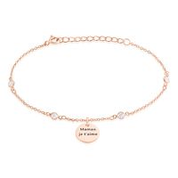 Bracelet Moa Argent Rose Oxyde De Zirconium