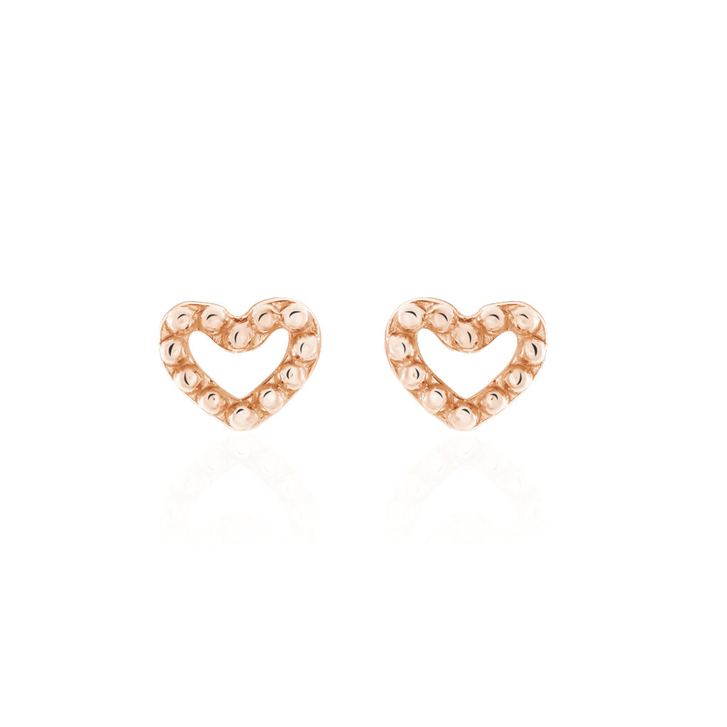 Boucles D'oreilles Puces Menel Argent Rose - Boucles d'oreilles fantaisie Femme | Histoire d’Or