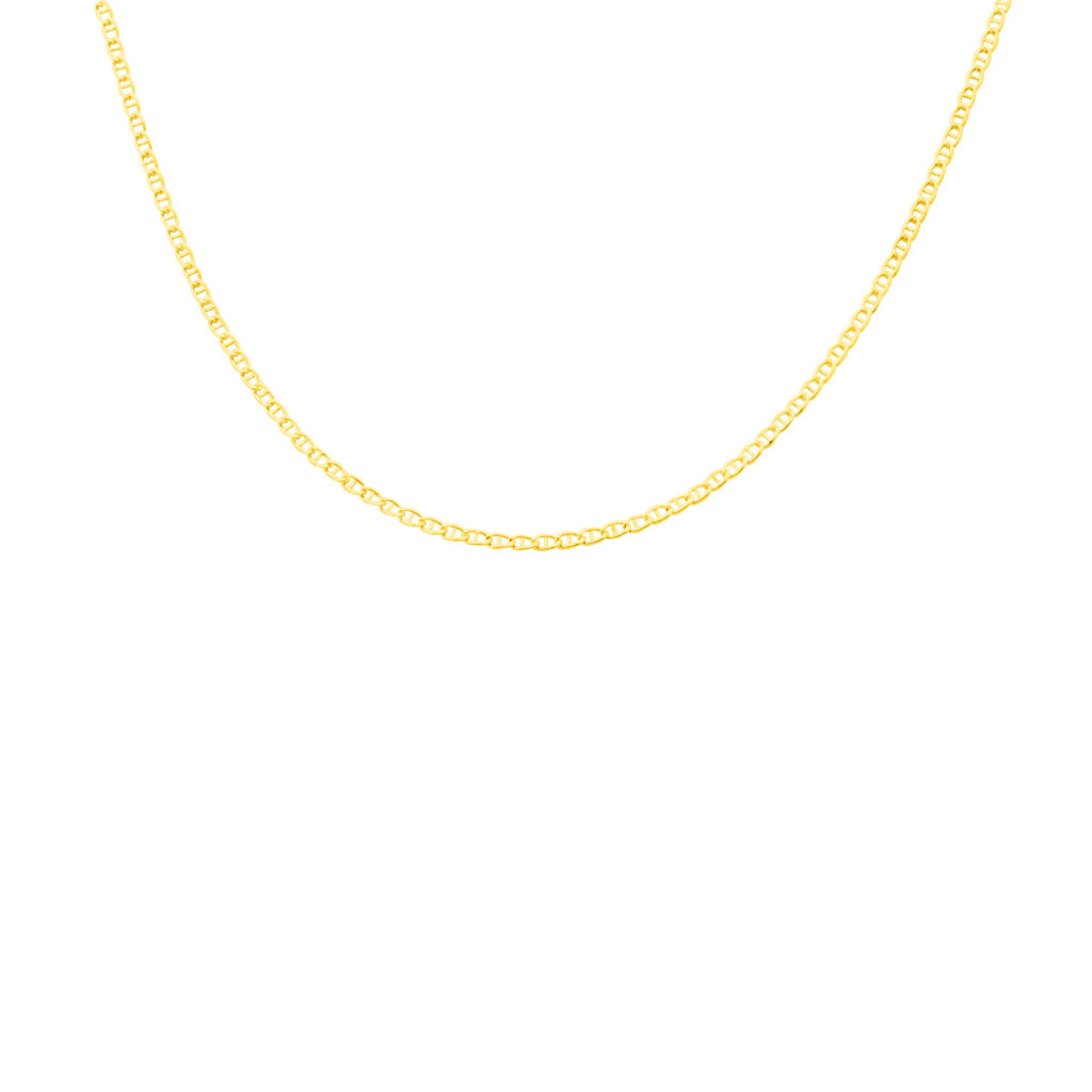 Collier Capucin Or Jaune Maille Marine Plate - Chaines Homme | Histoire d’Or