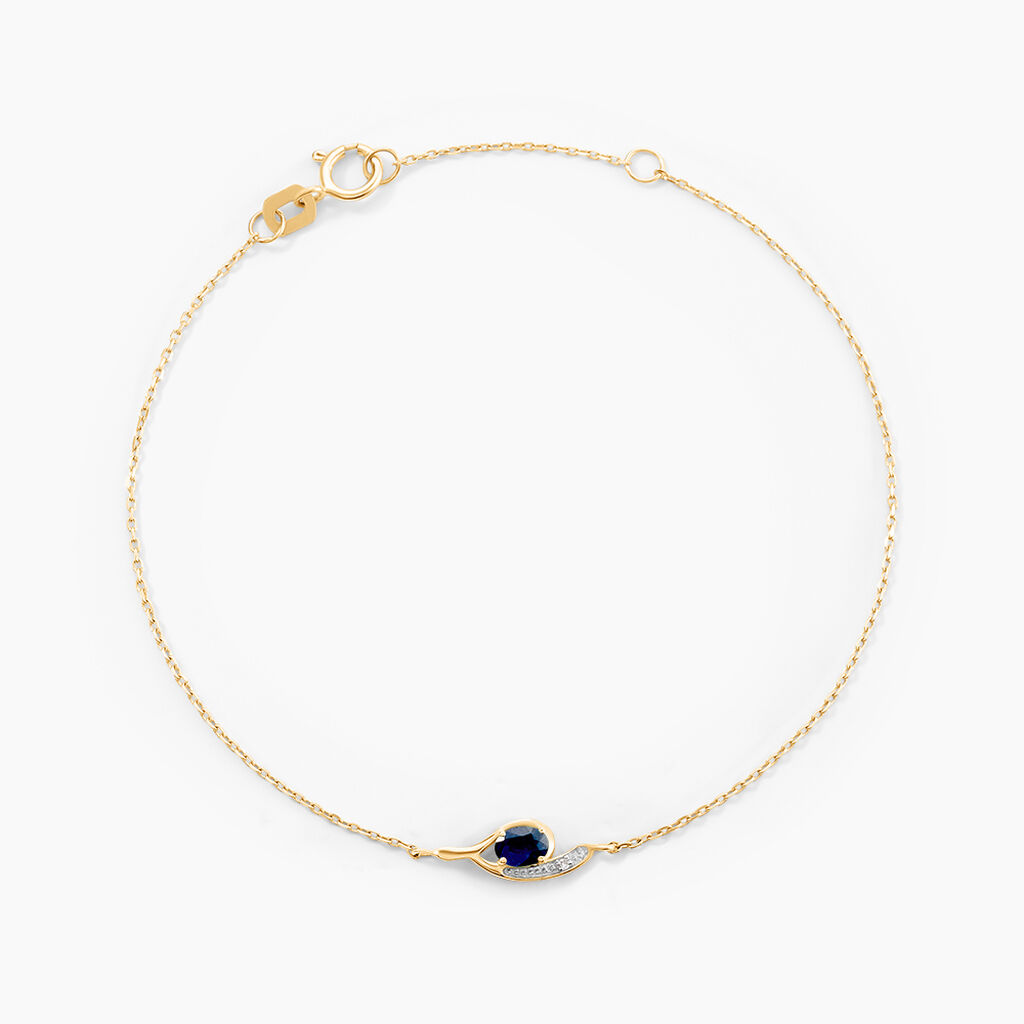 Bracelet Emotion Or Jaune Saphir Diamant - Bracelets Femme | Histoire d’Or