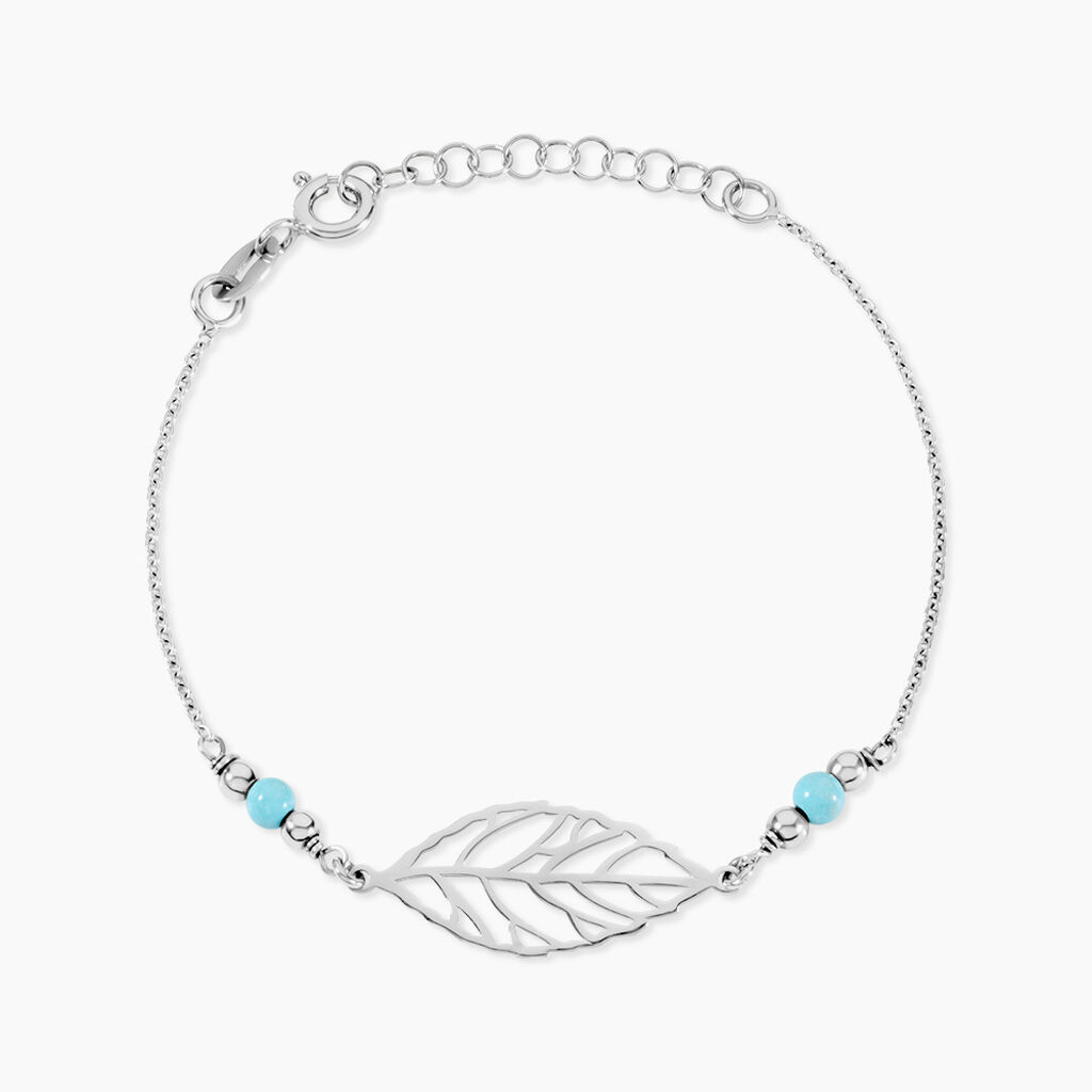 Bracelet Grethel Argent Blanc Turquoise - Bracelets Boheme Femme | Histoire d&rsquo;Or
