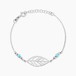 Bracelet Grethel Argent Blanc Turquoise - Bracelets Boheme Femme | Histoire d&rsquo;Or