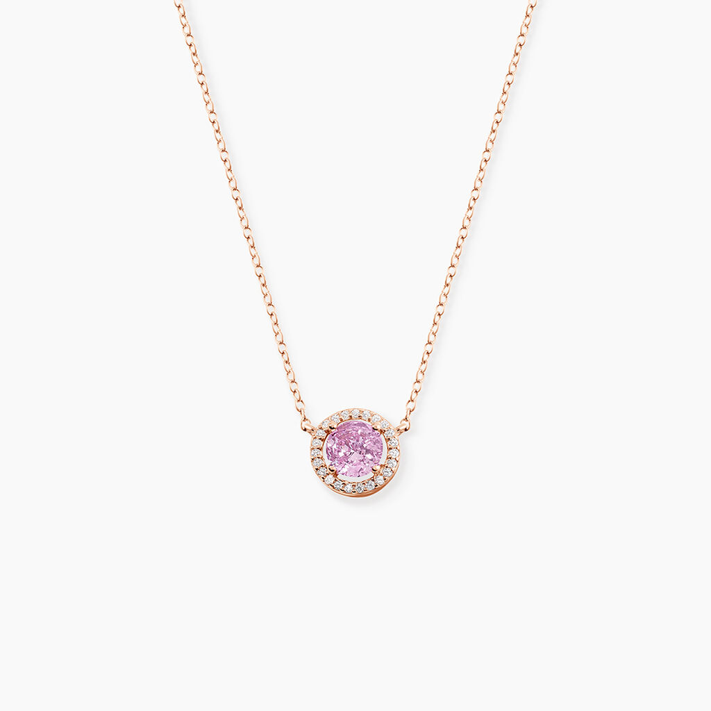 Collier Rio Argent Rose Oxyde De Zirconium - Colliers fantaisie Femme | Histoire d&rsquo;Or