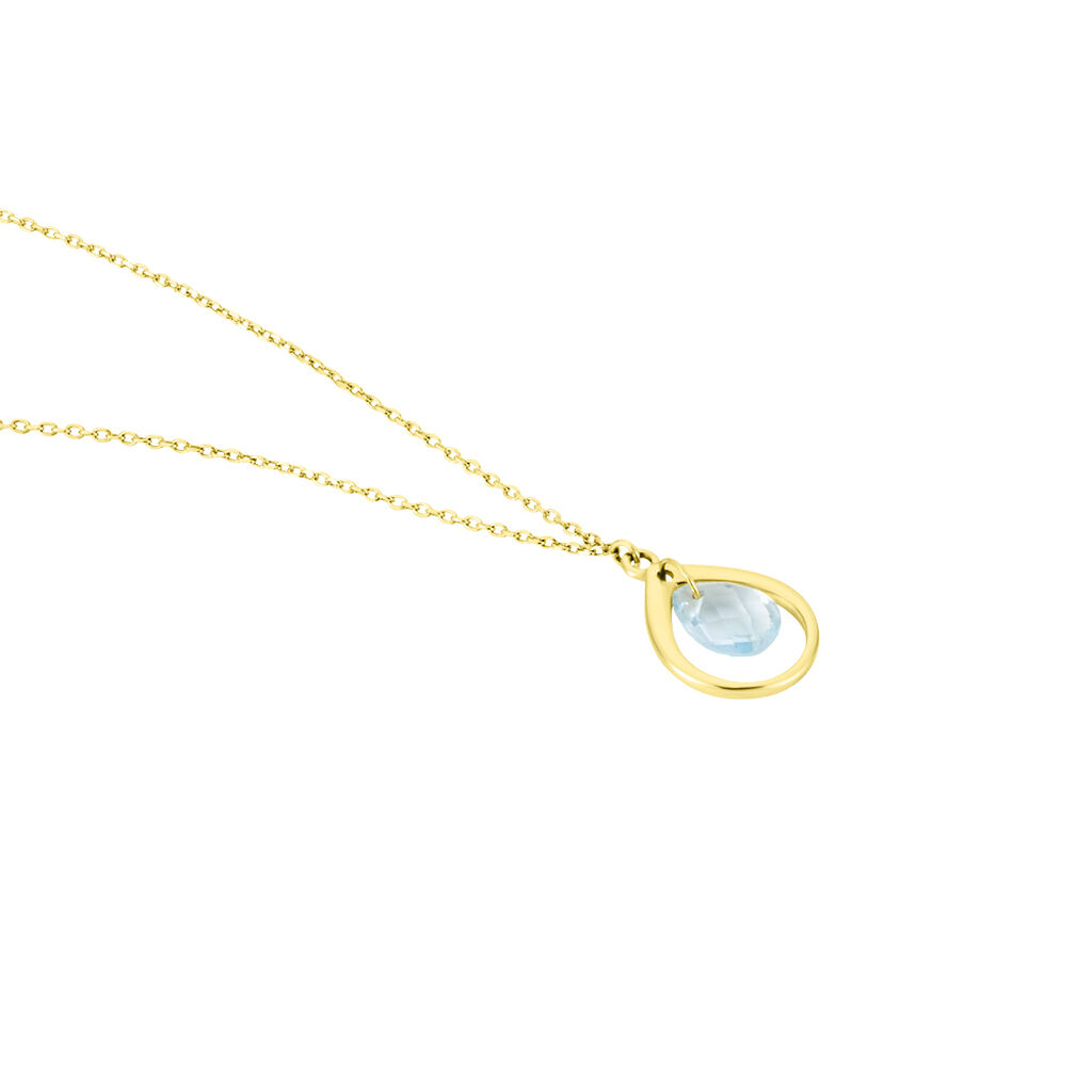 Collier Sibilla Or Jaune Topaze Bleu Sky - Colliers Femme | Histoire d’Or