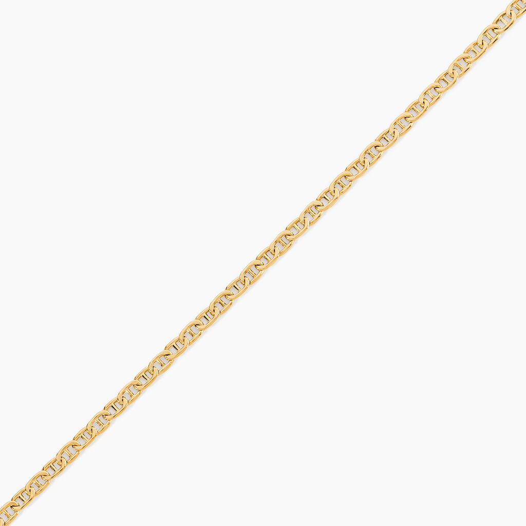 Bracelet Capucin Or Jaune Maille Marine Plate - Bracelets cha&icirc;ne Femme | Histoire d&rsquo;Or