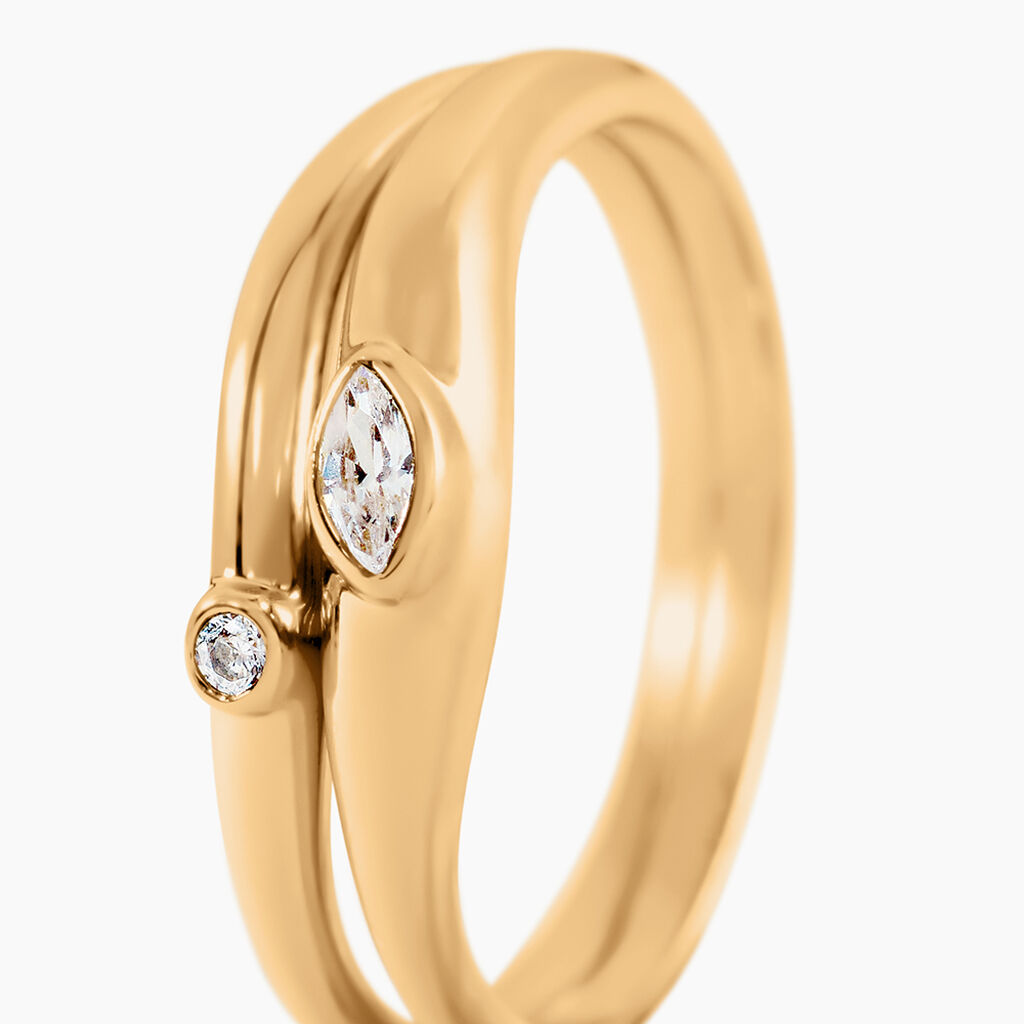 Bague Allie Plaqu&eacute; Or Jaune Oxyde De Zirconium -  Femme | Histoire d&rsquo;Or