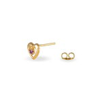 Boucles D'oreilles Puces Izild Or Jaune Rubis - Clous d'oreilles Femme | Histoire d&rsquo;Or