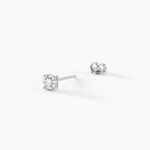 Boucles D'oreilles Puces Artemis Or Blanc Diamant - Clous d'oreilles Femme | Histoire d&rsquo;Or
