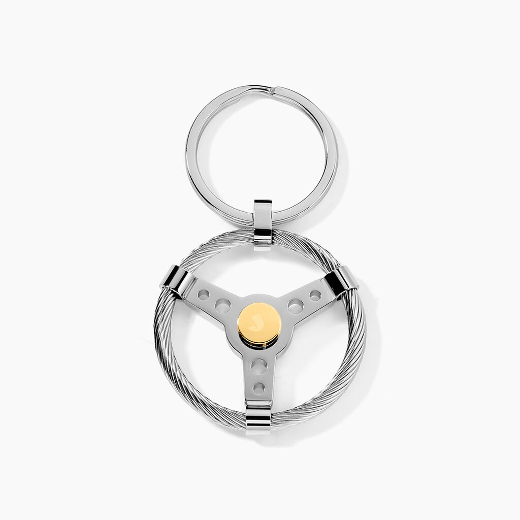 Porte Clefs Mariemeae Acier Bicolore - Autres bijoux Homme | Histoire d&rsquo;Or