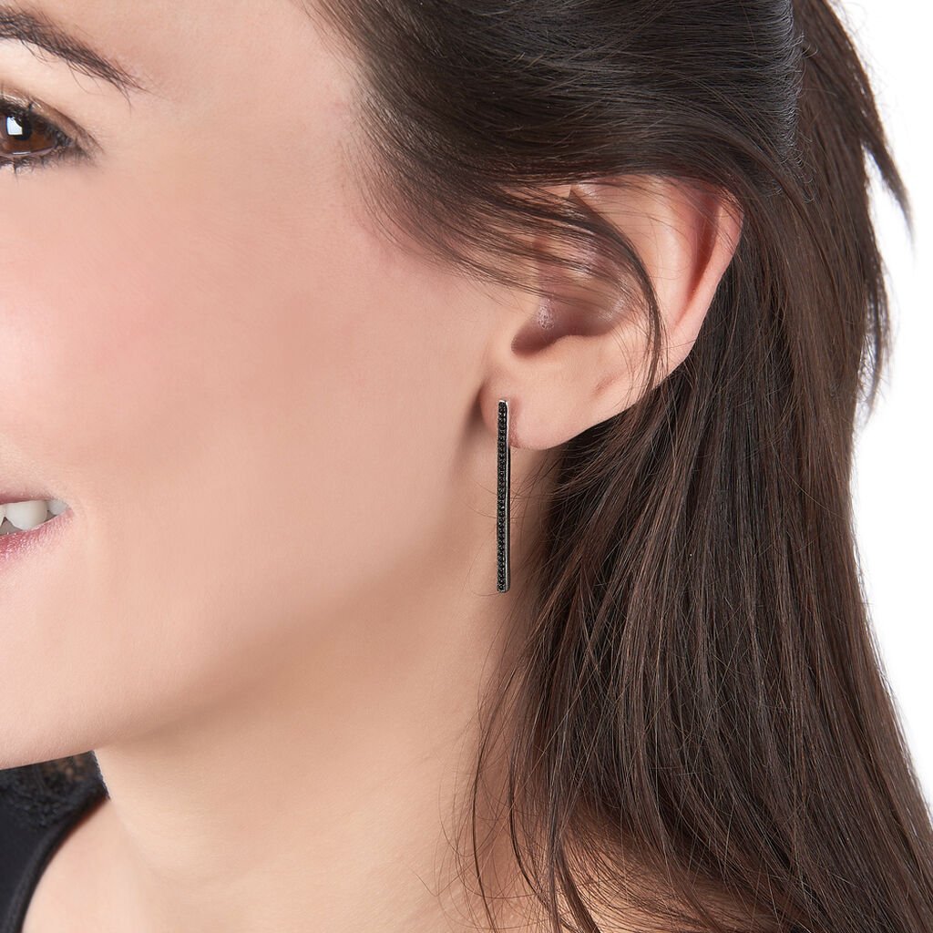 Boucles D'oreilles Pendantes Judith Argent Blanc Oxyde De Zirconium - Boucles d'oreilles fantaisie Femme | Histoire d’Or