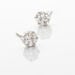 Boucles D'oreilles Puces Eleanor Fleur Or Blanc Oxyde De Zirconium - Clous d'oreilles Femme | Histoire d’Or