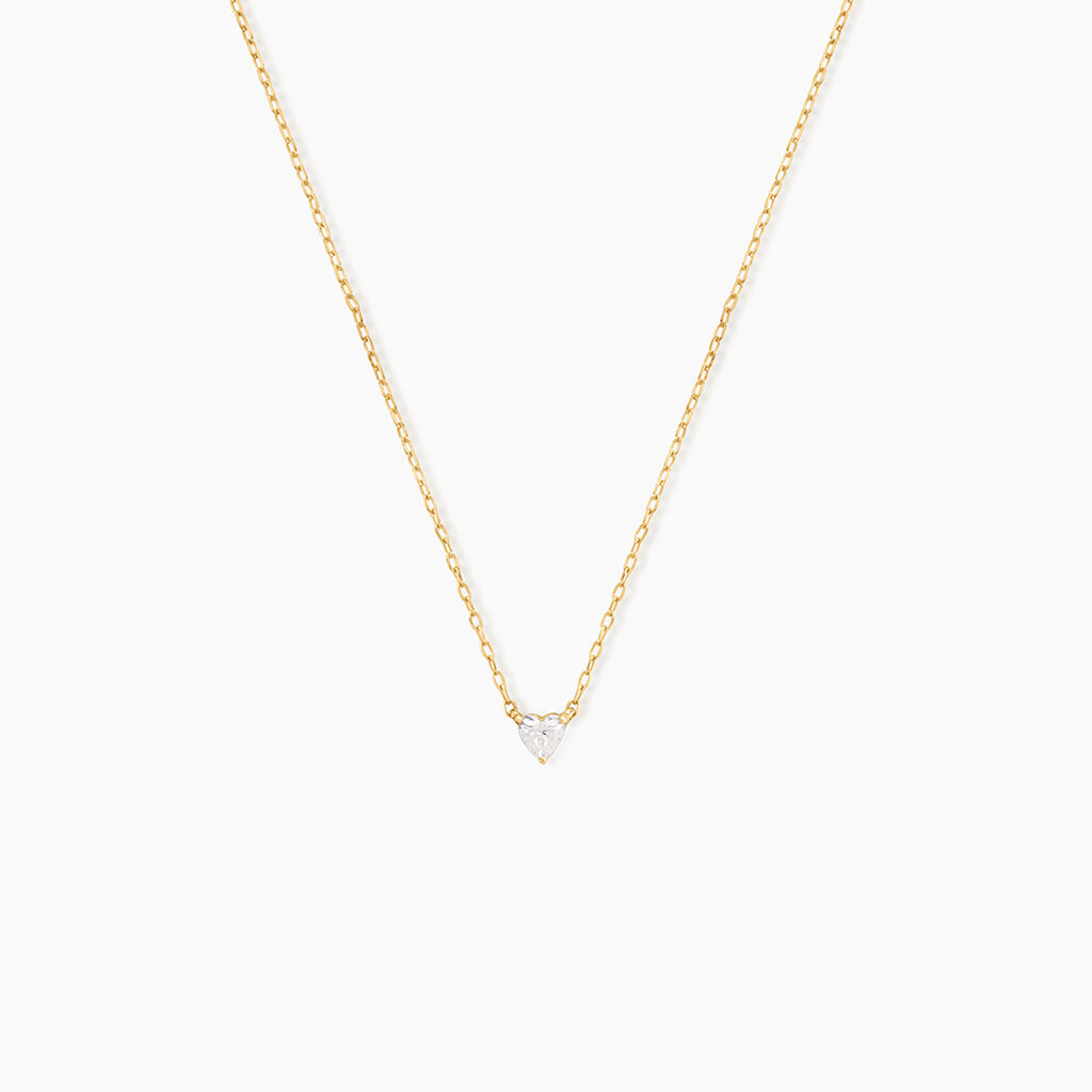 Collier Ruchel Or Jaune Diamant Synth&eacute;tique - F&ecirc;te des m&egrave;res Femme | Histoire d&rsquo;Or