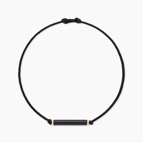 Bracelet Irving Or Jaune Onyx - Bracelets cordon Unisex | Histoire d&rsquo;Or