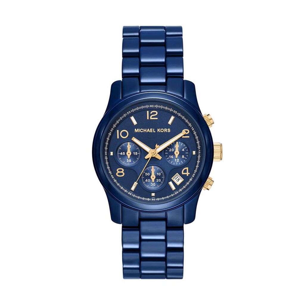 Montre Michael Kors Fossil Runway Bleu - Montres Femme | Histoire d’Or