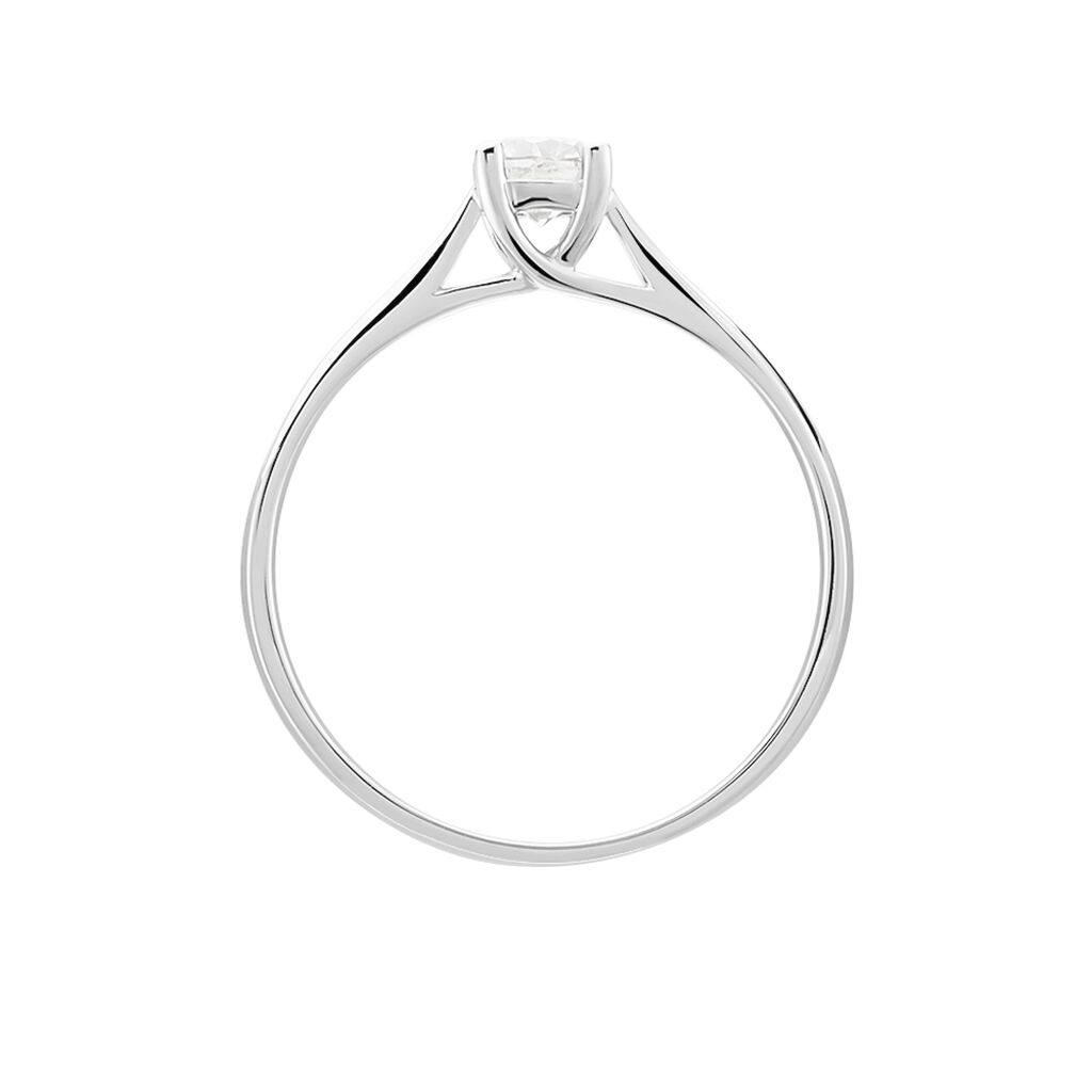Bague Solitaire Victoria Or Blanc Diamant - Bagues solitaires Femme | Histoire d’Or