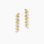 Boucles D'Oreilles Pendantes Sunset Riviera Argent Dor&eacute; A L'Or 750/1000 Oxyde De Zirconium - Boucles d'oreilles pendantes Femme | Histoire d&rsquo;Or
