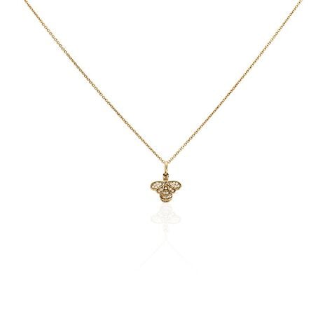 Collier Abelha Plaqué Or Jaune Oxyde De Zirconium - Colliers Femme | Histoire d’Or