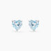 Boucles D'oreilles Puces Salona Or Blanc Topaze - Clous d'oreilles Femme | Histoire d’Or