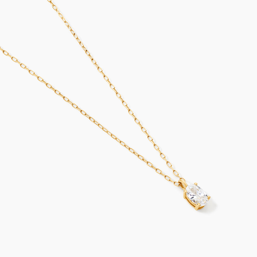 Collier Husam Or Jaune Oxyde De Zirconium - Colliers Femme | Histoire d&rsquo;Or