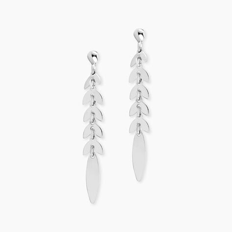 Boucles D'oreilles Pendantes Auxanne Argent Blanc - Boucles d'oreilles fantaisie Femme | Histoire d&rsquo;Or