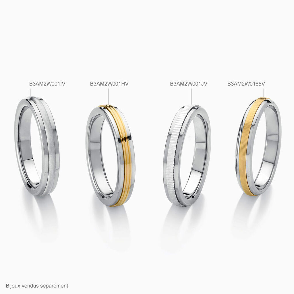 Alliance Len Demi Jonc Classique Or Bicolore - Alliances Unisex | Histoire d&rsquo;Or