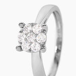 Bague Artemis Ld Platine Blanc Diamant Synth&eacute;tique - Bagues solitaires Femme | Histoire d&rsquo;Or